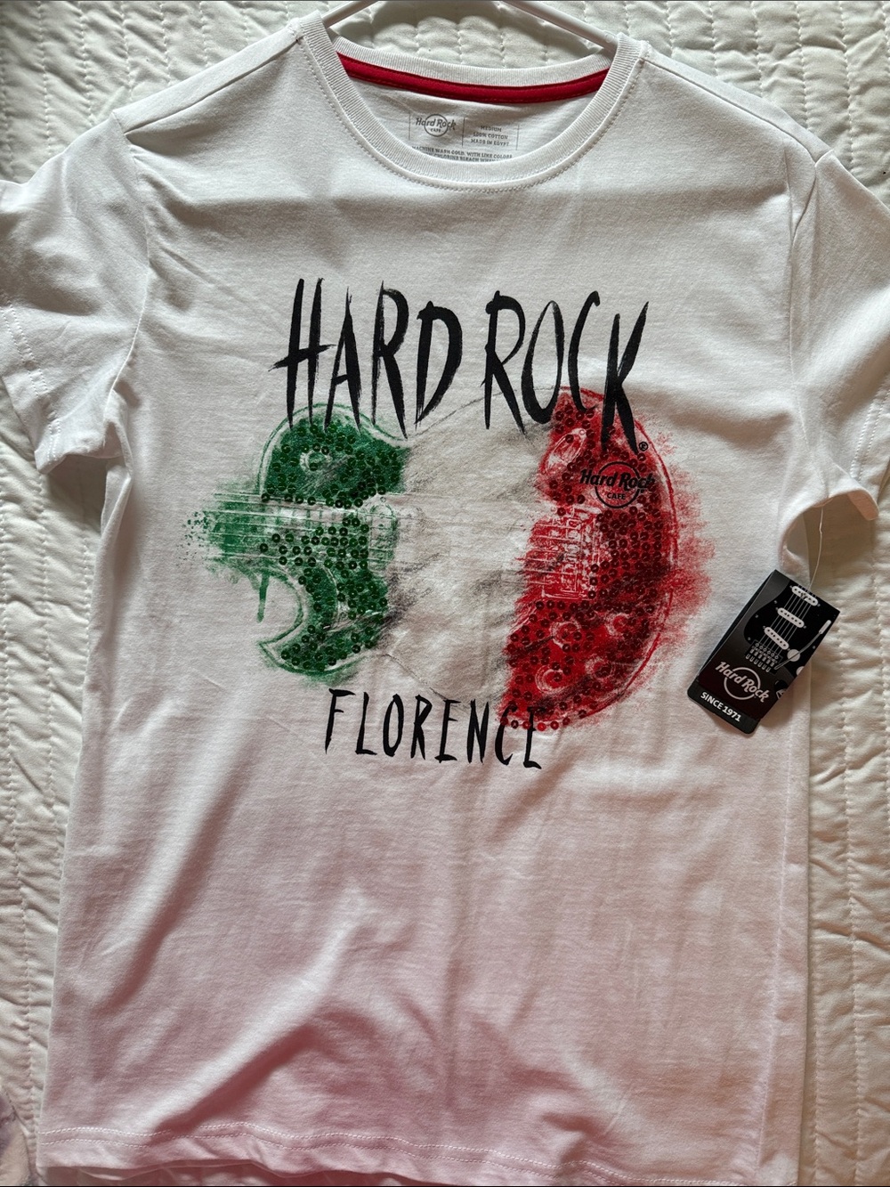 Hard Rock Cafe White Tee NWT